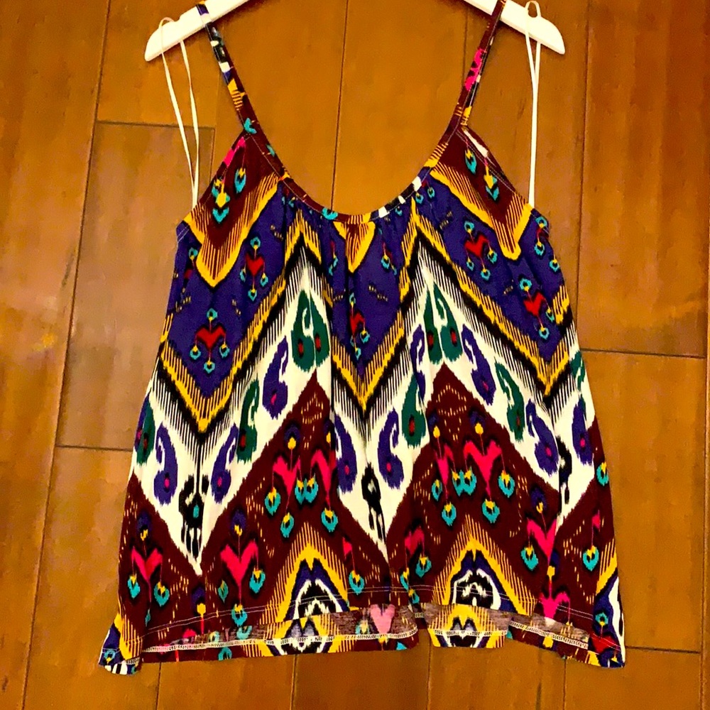 Torn by Ronny Kobo Aztec Multi Color Tank Top